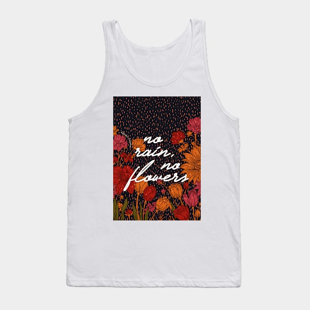 Floral Quote Art Tank Top by Sierraillustration